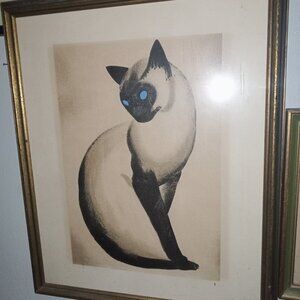 Vintage Cat Painting